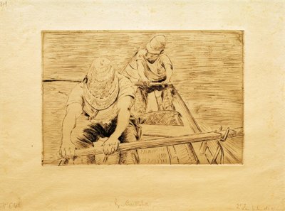 Rowers on the Yerres by Gustave Caillebotte